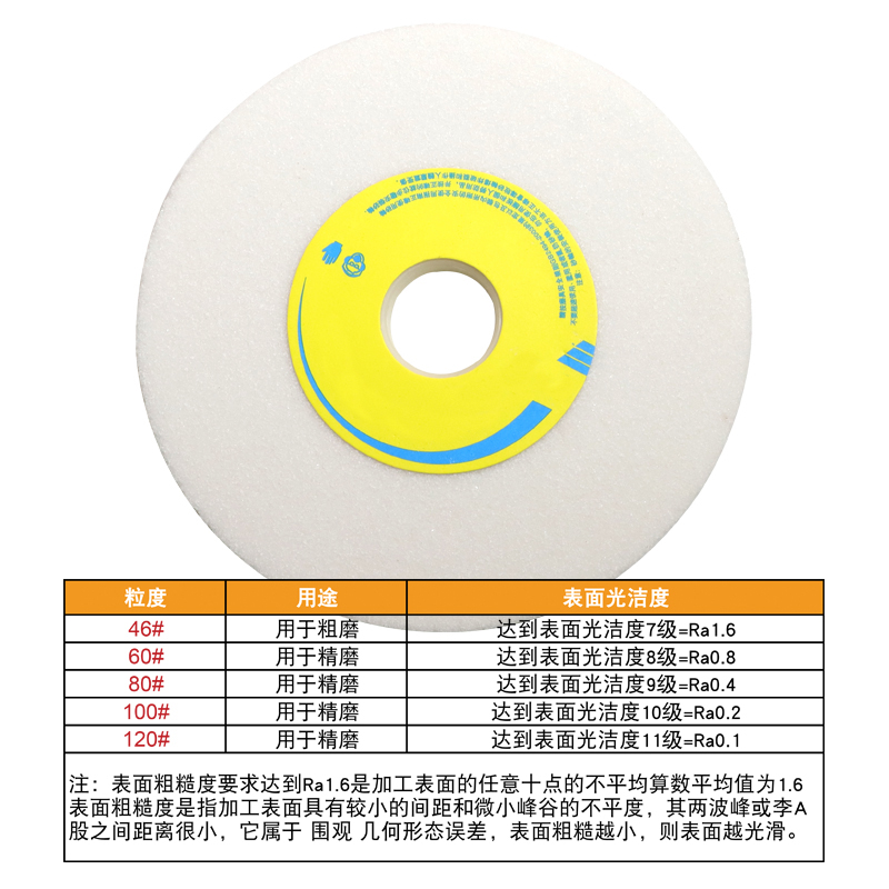 白色磨床砂轮618砂轮片38A180*12.7*31.75 46K-120K精密磨砂轮 - 图1