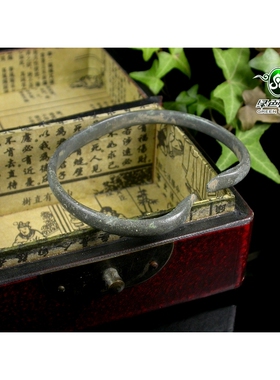 手镯绿色开口手镯不还价
