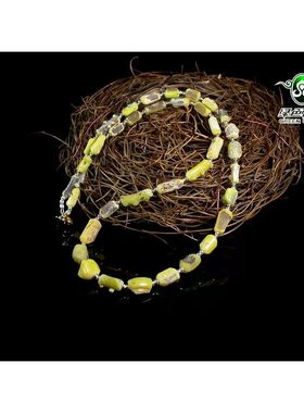 绿色石品不Z3045彩色老项链