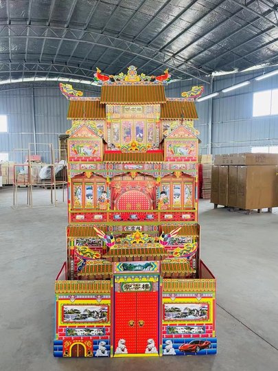 96 type 1.95m bamboo frame one-piece spiritual house bamboo frame spiritual house dark house paper living paper folding paper villa funeral burning paper