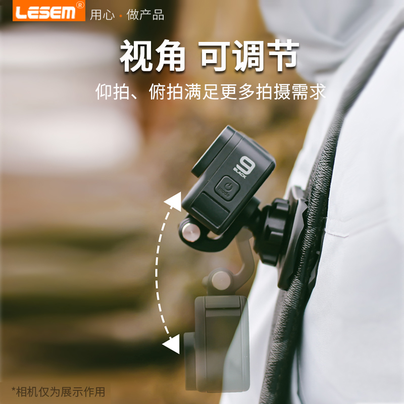 适用gopro12/11/10/9/8/7/6背包夹大疆灵眸osmo action固定支架insta360oner运动相机胸前固定支架书包夹配件-图2