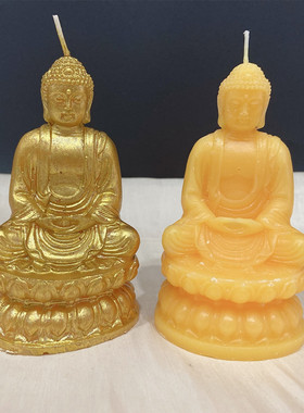 顶鼎泰牌特色手工造型佛祖蜡烛黄色金色