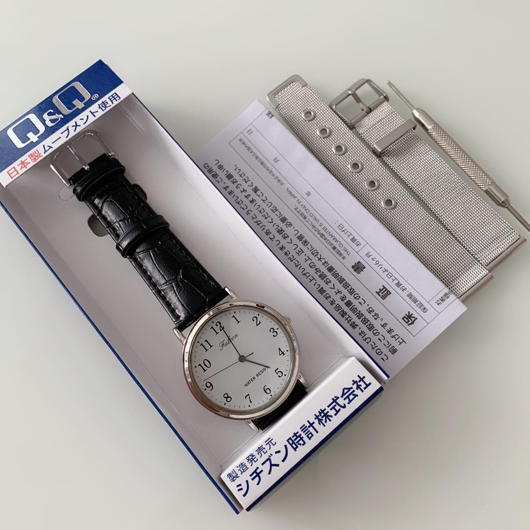 西铁城猎鹰Q＆Q款Q996-304复古简约手表情侣直径34mm米兰表带 - 图3