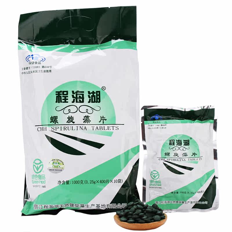 程海湖r 0.25 g/片*400片螺旋藻片 聚多食品螺旋藻/藻类提取物