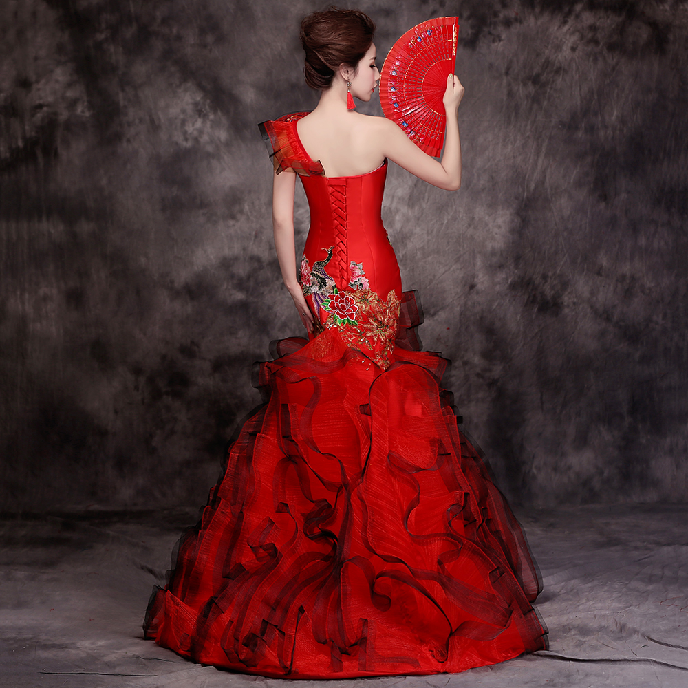 Red colored evening dress, suit, 12 years, Chinese style,  Red colored evening dress, suit, 12 years, Chinese style,