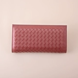 Модный плетеный бумажник, длинная сумка через плечо, коллекция 2022, из натуральной кожи