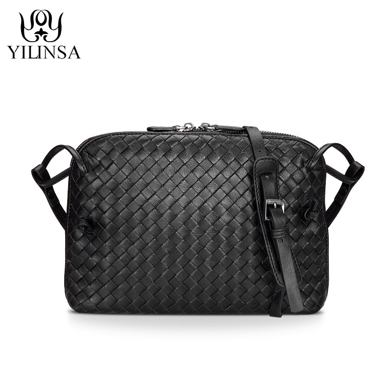 编织新款2020韩版真皮潮斜挎小包包 伊琳莎女士包袋