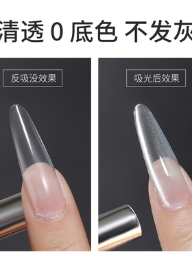 百搭爆闪小灯泡无底色不发灰玻璃珠白开水猫眼指甲油胶美甲店专用