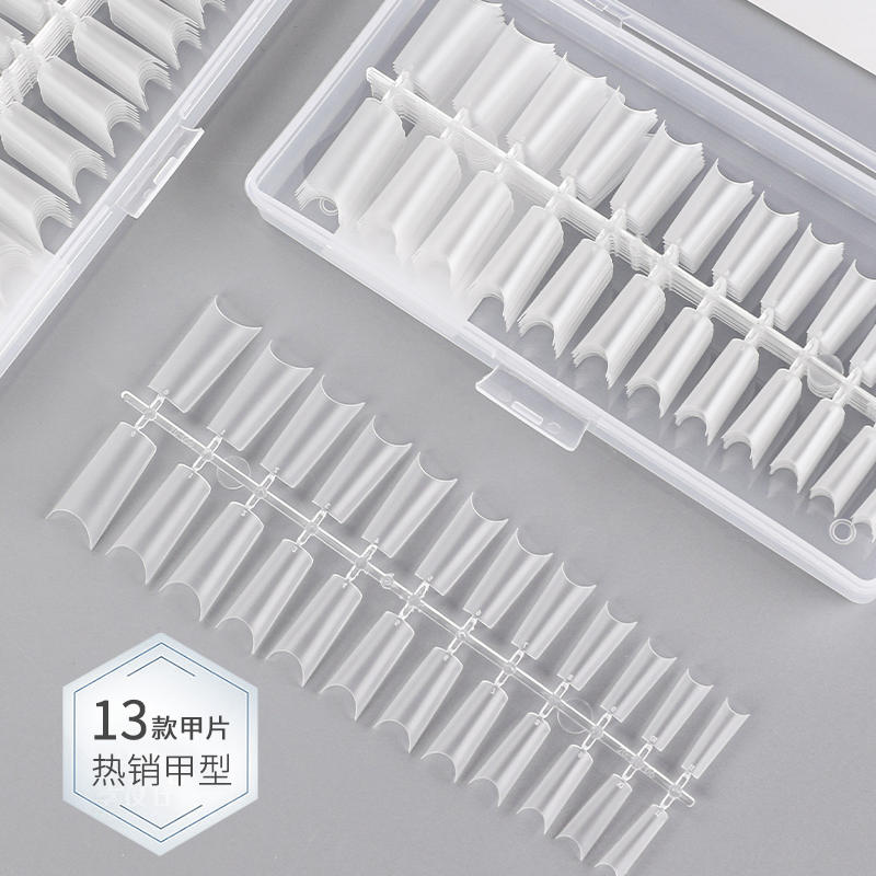 日式C弧免刻磨超薄半贴甲片穿戴指甲延长短款假片美甲店专用工具,淘宝优惠券,粉丝福利购,淘宝优惠卷