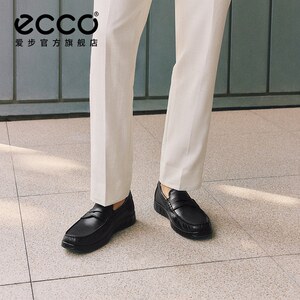 ECCO爱步乐福鞋 夏季增高舒适真皮通勤皮鞋一脚蹬 轻巧莫克540534