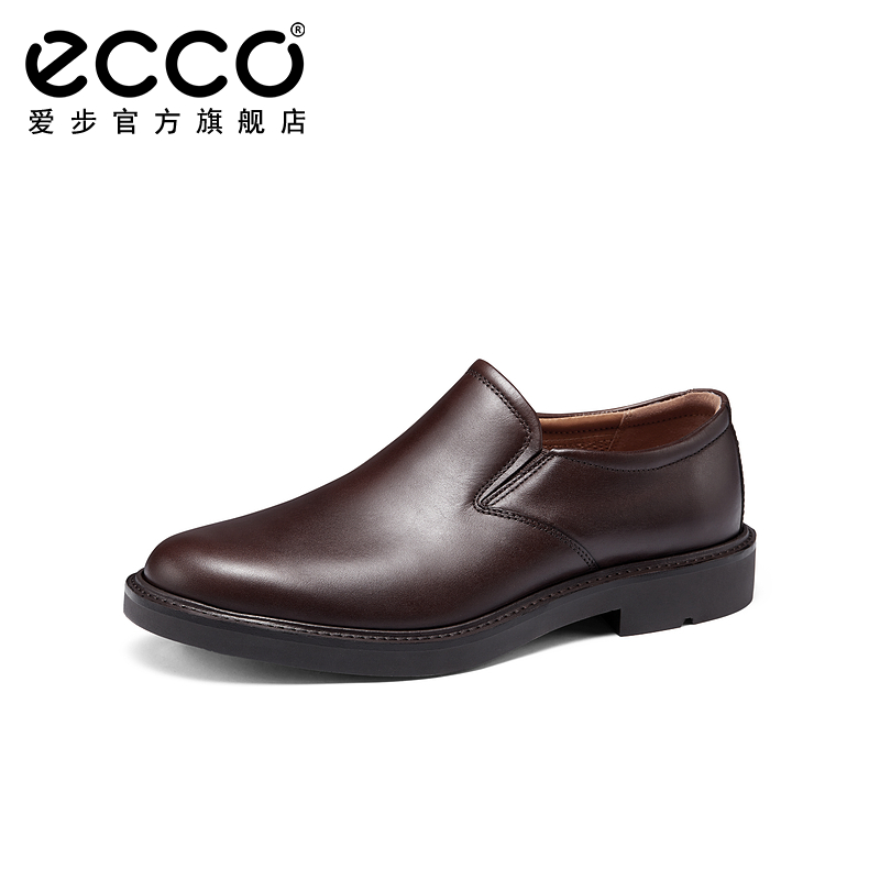 ECCO爱步男士乐福鞋 真皮一脚蹬豆豆鞋运动皮鞋 都市伦敦525624 - 图0