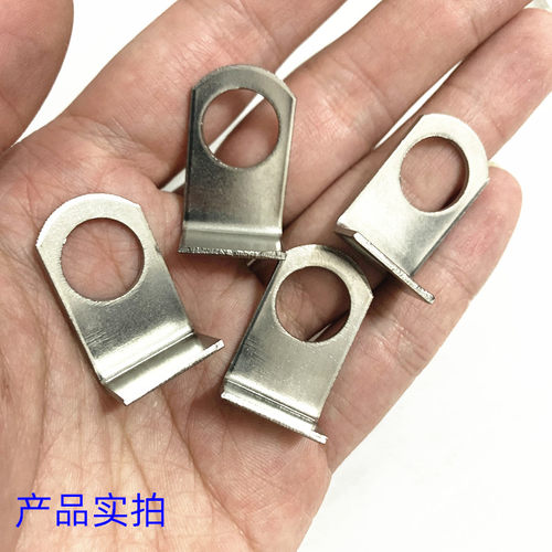 不锈钢直角耳片耳朵固定片防盗网配件连接片13圆孔焊接固定角码片 - 图2