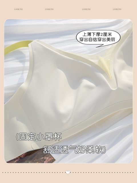 Non-slip non-wired underwear for small breasts