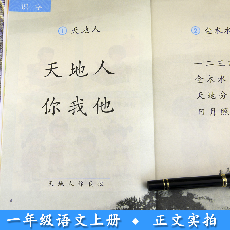 正版一年级上册语文书人教版小学课本1年级语文上册部编版小学教材语文一年级上册人教社小学语文统编本学生用书一年级教材教科书-图3