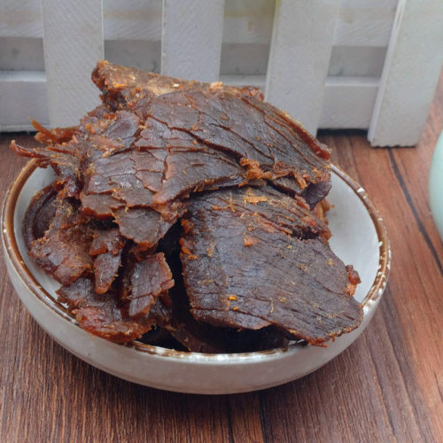 温州湖岭牛肉五香牛肉干办公室零食特产200g包邮休闲小吃散装食品 - 图1