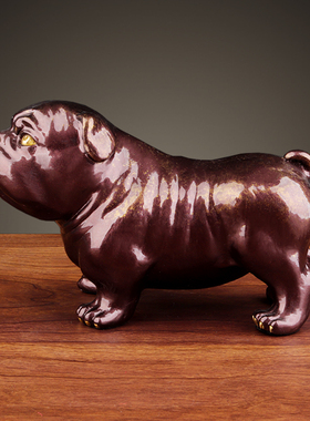 铜狗摆件生肖狗黄铜小萌狗守护犬