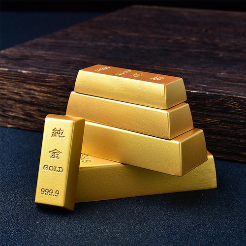 金条仿真 金砖摆件铜合金假金条工艺装饰品金店银行展示样品道具 - 图3