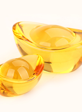 金元宝摆件合成水晶乔迁开业