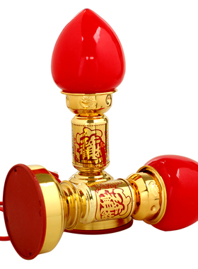 聚缘阁财神插电烛台长明灯