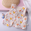 Children's spring and summer pure cotton vest ins cute pure cotton versatile vest tops for men and women baby outer vests