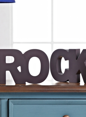 立体英文玄关桌面装饰摆件儿童房