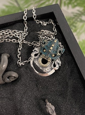 WUYIN无垠925银国风饕餮原创吊坠