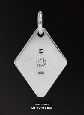 无垠925银原创星环光之蛇吊坠