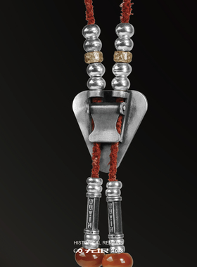 无垠原创设计925银18K金波洛领带