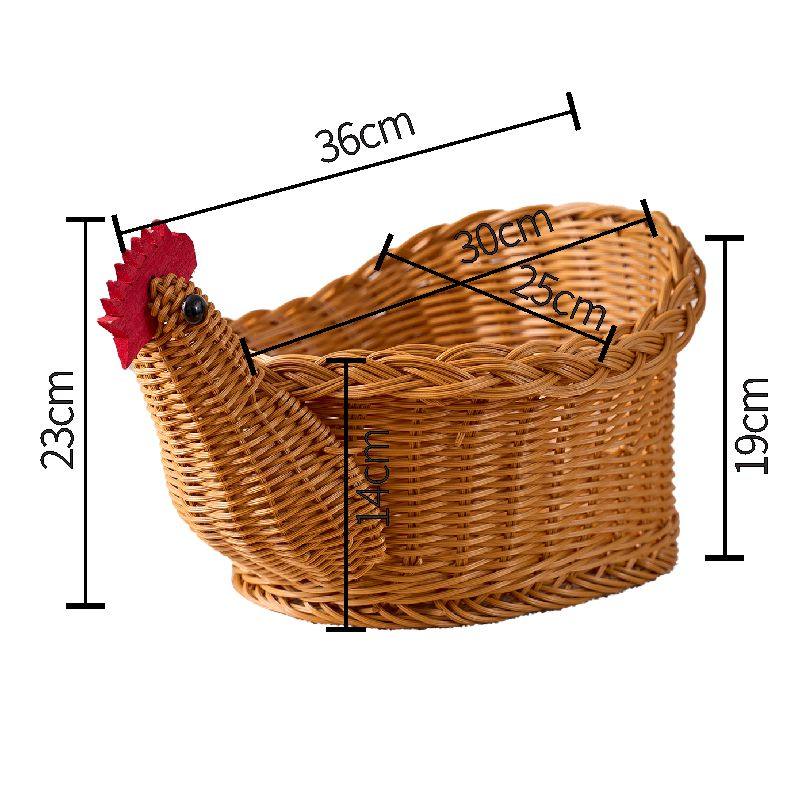 W180母鸡创意手工造型鸡蛋篮子收纳篮厨房用食材果蔬篮储物篮,淘宝优惠券,粉丝福利购,淘宝优惠卷