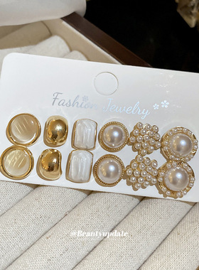Earrings Fashion Earring hoop Earings Women set earing pearl