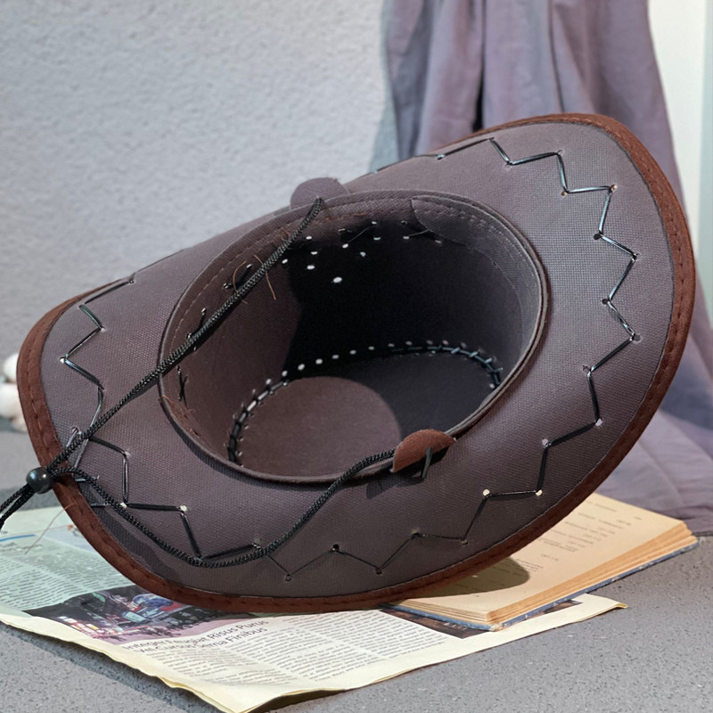 复古美国西部牛仔帽男女春秋户外旅游防晒遮阳帽大沿民族风爵士帽,淘宝优惠券,粉丝福利购,淘宝优惠卷