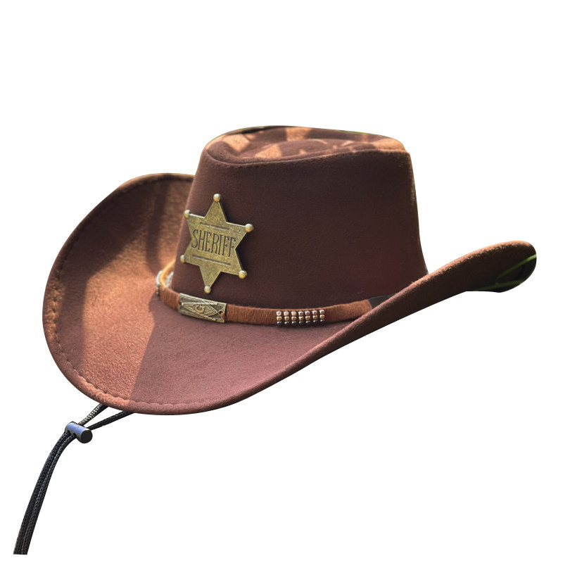 纯色西部牛仔帽子男女户外旅游防晒遮阳登山帽藏族毛呢帽休闲百搭,淘宝优惠券,粉丝福利购,淘宝优惠卷