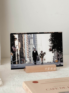 ns风实木卡插便签夹明信片展示座