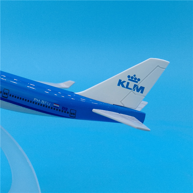 16cm荷兰航空波音B747金属飞机模型摆件KLM Royal Dutch Airlines - 图1