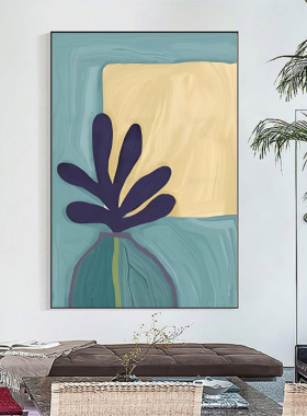 现代简约风格植物花卉客厅沙发背景墙装饰画入室玄关壁画挂画