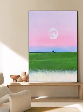 轻奢简约油画风家居装饰画抽象艺术感客厅玄关卧室背景墙挂画