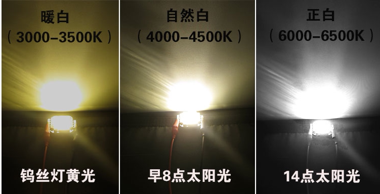 LED投光灯集成光源灯珠大功率50W超亮芯片100W灯芯灯片配件36V10w_虎窝淘