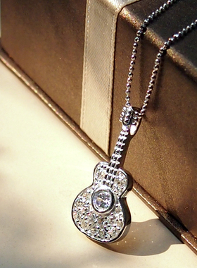 925纯银小清新镶钻女友吊坠项链