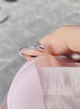 新款周家流星许愿戒指女银分莫