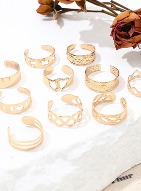 脚趾戒指脚指环脚趾戒指女脚趾戒关节戒指脚趾套戒足指环足脚戒指