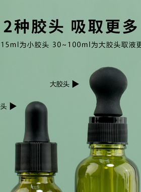 橄榄绿滴管分装瓶避光便携精油瓶