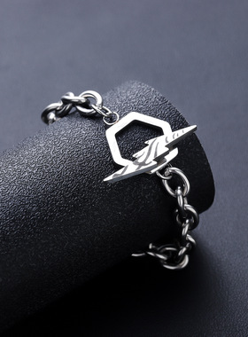 闪电项链男火焰个性设计高级感百搭嘻哈手链女潮夏季简约配饰饰品