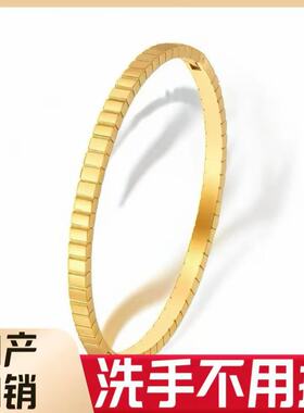 欧美轻奢小方块钛钢手镯几何网红ins风不锈钢SZ手环潮流饰品