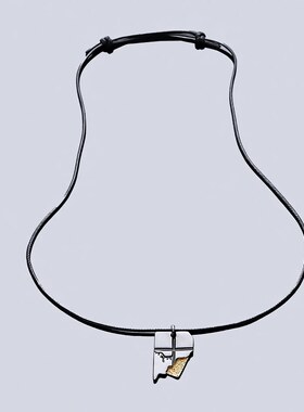 饼干项链男不规则高级感百搭个性嘻哈设计新款配饰女小众简约饰品