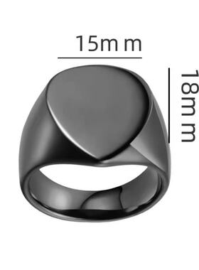 外贸饰品欧美时尚简约钛钢戒指不锈钢爱心刻字logo设计