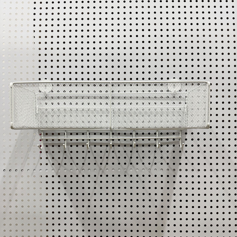 Metal hole board universal accessories single hook mesh basket storage rack hook IKEA round hole desktop storage bracket diy