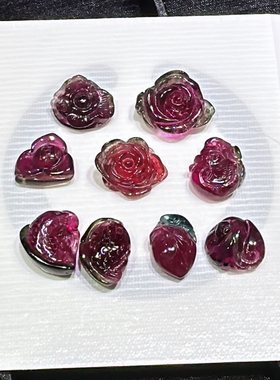 特价清仓 老矿卢比来西瓜碧玺雕刻吊坠 送925银扣 重20.13g