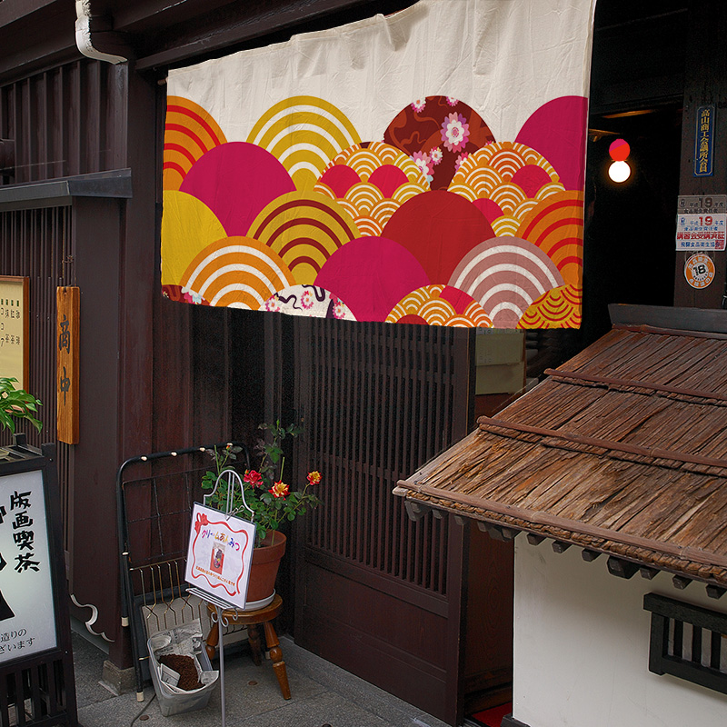 布艺门帘半帘日式装饰挂帘餐厅门头短帘门店半截帘子厨房布帘定制