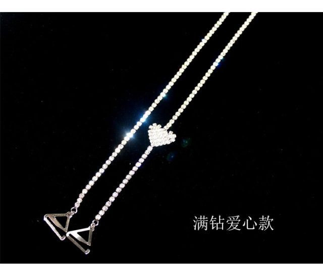 Aurora Zircon Bright Diamond Shoulder Strap Sexy Thin Transparent Invisible Strap Rhinestone Matching Dress Tube Top Versatile Decorative Underwear Strap