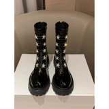 Martens, короткие сапоги со шнурками из лакированной кожи на платформе, европейский стиль